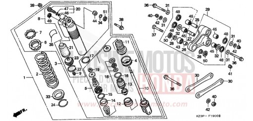 REAR CUSHION (1) CR250RV de 1997